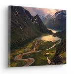 Leinwandbild Northern Light Vlies - Mehrfarbig - 40 x 30 cm