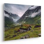 Leinwandbild Moody Mountains Vlies - Mehrfarbig - 60 x 40 cm