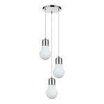 Hanglamp Bulb 5 lichtbronnen chroom/gekleurd glas - zilverkleurig