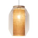 Suspension Vaso Jute 1 ampoule Chêne massif / Jute - Marron - Diamètre : 24 cm