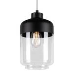 Hanglamp Amaretto 1 lichtbron ijzer/gekleurd glas - Zwart