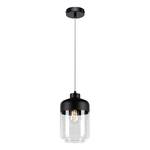 Hanglamp Amaretto 1 lichtbron ijzer/gekleurd glas - Zwart