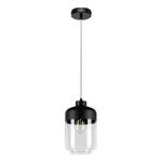 Hanglamp Amaretto 1 lichtbron ijzer/gekleurd glas - Zwart