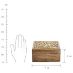 Kiste TREASURE Teilmassivholz Mango - Braun - Breite: 17 cm