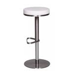 Sgabello da bar Colpet Similpelle / Acciaio inox - Bianco / Argento