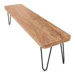 Banc Flicka Acacia massif / Fer - Marron clair - Largeur : 120 cm