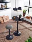 Tabouret de bar Nardone Microfibre / Fer - Gris