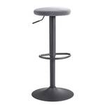 Tabouret de bar Nardone Velours / Fer - Gris clair