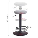 Tabouret de bar Nardone Velours / Fer - Gris clair