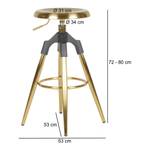 Tabouret de bar Aftas Fer / Polypropylène - Doré