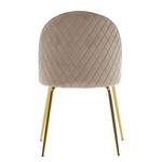 Chaises Paraco - Lot de 2 Velours / Fer - Beige / Doré