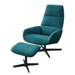 Fauteuil relax Turami Aluminium / Acier - Turquoise - Velours