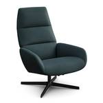 Fauteuil relax Turami Aluminium / Acier - Bleu pétrole - Velours