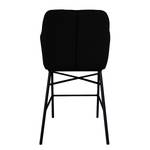 Chaise de bar Zazid Fer / Velours - Noir