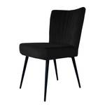 Chaise Mornes Fer / Velours - Noir