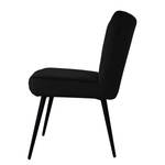 Chaise Mornes Fer / Velours - Noir