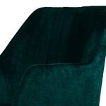 Sedia con braccioli Kermat Ferro / Velluto - Verde scuro