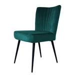 Chaise Mornes Fer / Velours - Vert foncé