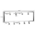 Attaccapanni Altenhagen Acciaio - Argento - Larghezza: 50 cm
