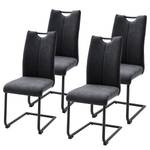 Chaises cantilever Turtur - Lot de 4 Anthracite