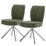 Chaises capitonnées Mitrova - Lot de 2 Vert olive