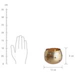 Teelichthalter STARRY SKY Aluminium - Gold - Höhe: 9 cm