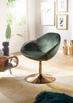 Fauteuil lounge Siran Velours / Fer - Vert - Vert