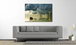 Leinwandbild Lonely Boat Fichte Massiv / Mischgewebe - 80 x 120 cm - Multicolor
