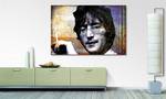 Impression sur toile John Lennon Épicéa massif / Tissu mélangé - 80 x 120 cm