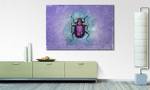 Quadro Purple Friends Abete massello / Tessuto misto - 80 x 120 cm