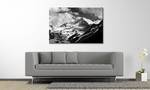 Quadro Himalaya Abete massello / Tessuto misto - 80 x 120 cm - Nero / Bianco