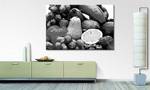 Afbeelding Fruits massief sparrenhout/textielmix - 80 x 120 cm - Zwart/wit