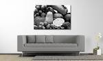 Afbeelding Fruits massief sparrenhout/textielmix - 80 x 120 cm - Zwart/wit