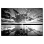 Leinwandbild Heaven On Earth Fichte Massiv / Mischgewebe - 80 x 120 cm - Schwarz / Weiß
