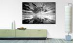 Leinwandbild Heaven On Earth Fichte Massiv / Mischgewebe - 80 x 120 cm - Schwarz / Weiß