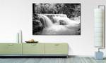 Afbeelding Waterfall In Jungle massief sparrenhout/textielmix - 80 x 120 cm