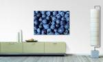 Quadro Blueberries Abete massello / Tessuto misto - 80 x 120 cm
