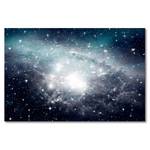 Quadro Galaxy Abete massello / Tessuto misto - 80 x 120 cm - Blu