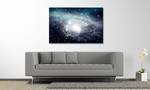 Impression sur toile Galaxy Épicéa massif / Tissu mélangé - 80 x 120 cm - Bleu