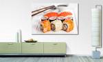 Impression sur toile Sushi Épicéa massif / Tissu mélangé - 80 x 120 cm