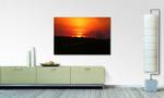 Quadro Sunset Sky Abete massello / Tessuto misto - 80 x 120 cm - Multicolore