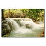 Leinwandbild Jungle Waterfall Fichte Massiv / Mischgewebe - 80 x 120 cm