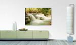 Impression sur toile Jungle Waterfall Épicéa massif / Tissu mélangé - 80 x 120 cm