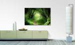 Impression sur toile Way In Deep Forest Épicéa massif / Tissu mélangé - 80 x 120 cm - Vert