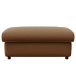 Gestoffeerde hocker FIDELIA Geweven stof Mava: Caramel / Bruin / Beige gemêleerd - Breedte: 100 cm