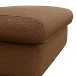 Polsterhocker FIDELIA Webstoff Mava: Karamell / Braun / Beige meliert - Breite: 100 cm