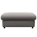 Gestoffeerde hocker FIDELIA Velours Vina: Grijs - Breedte: 100 cm