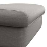 Gestoffeerde hocker FIDELIA Velours Vina: Grijs - Breedte: 100 cm