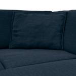 Ecksofa FIDELIA mit Ottomane Samt Vina: Royalblau - Ottomane davorstehend links