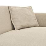 Ecksofa FIDELIA mit Longchair Webstoff Mava: Creme / Beige / Grau meliert - Longchair davorstehend rechts